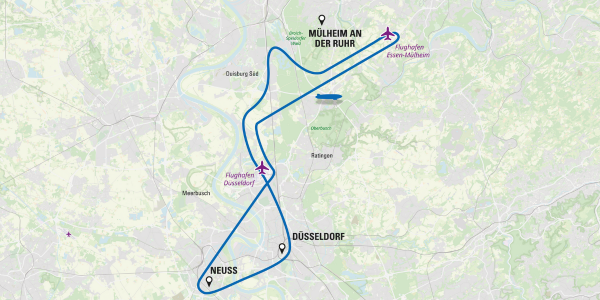 Route Duesseldorf Neuss Bearbeitet 