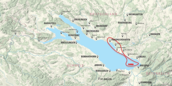 [Translate to English:] Landkarte Route "Bregenz"