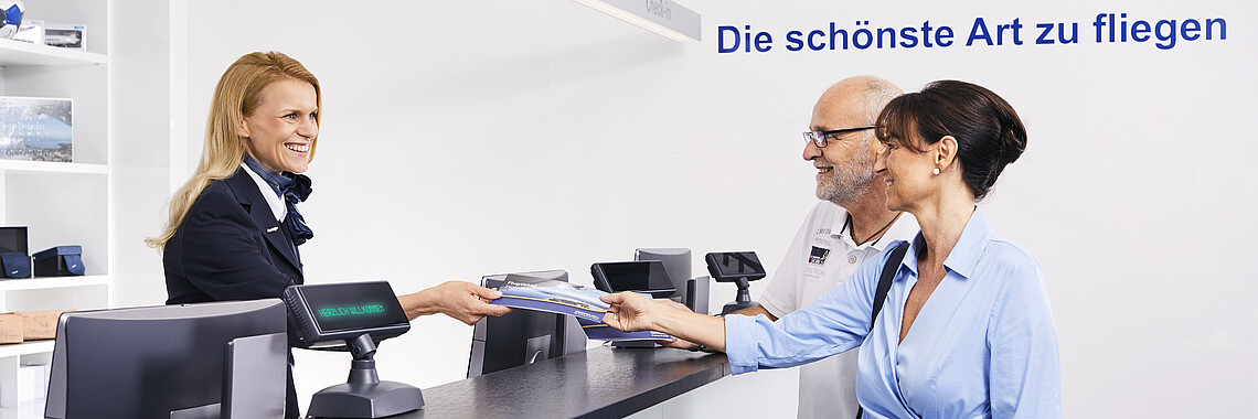 Zeppelin Check-in Ein Blick auf den Zeppelin Check-in Schalter