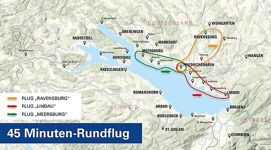 Karte „Lindau“ Landkarte auf der die Route Lindau beschrieben wird