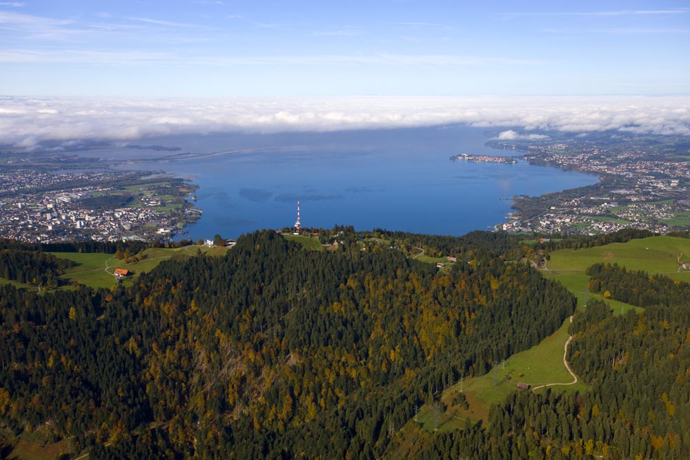 Blick aus dem Zeppelin auf den Pfänder