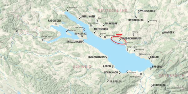 Landkarte der Route "Friedrichshafen"
