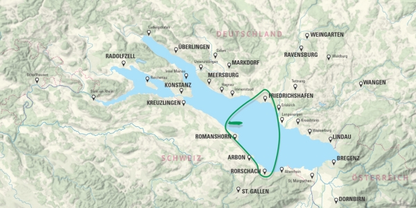 Landkarte Route "Schweizer Ufer"